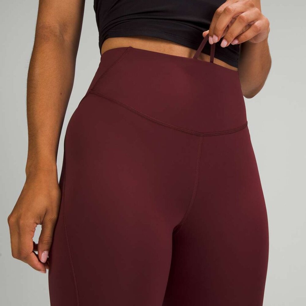 Lululemon - Base Pace High-Rise Tight 25" - Red Merlot - Size 16